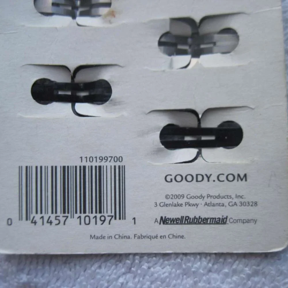 6 Goody Sara Beth Metal Contour Hair Snap Clips Brushed Metal Painted Pink Blue